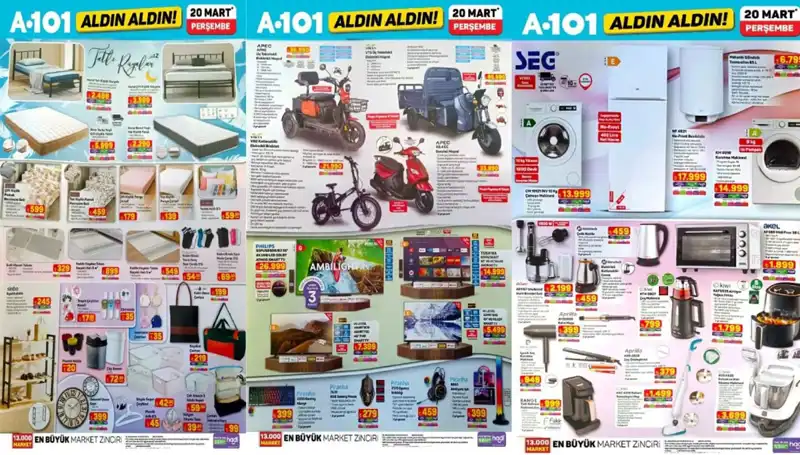 A101 Aktüel Kataloğu 20 Mart: Ev Eşyasında Büyük İndirim Fırsatları