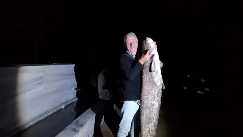 Barajda Oltaya Takılan 40 Kilo Ağırlığında Balık Şaşkınlık Yarattı